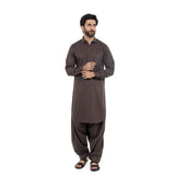 Men's Stitched Shalwar Suit - Dark Brown, Men's Shalwar Kameez, Chase Value, Chase Value