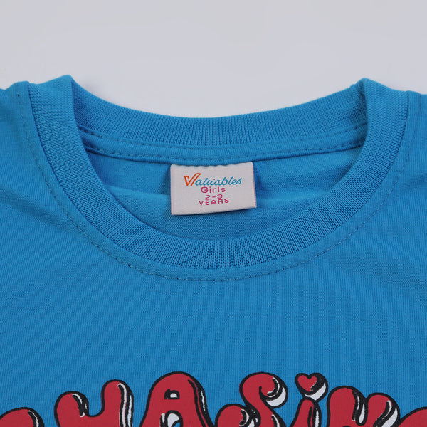 Girls Black & Blue Sleevless T-Shirt