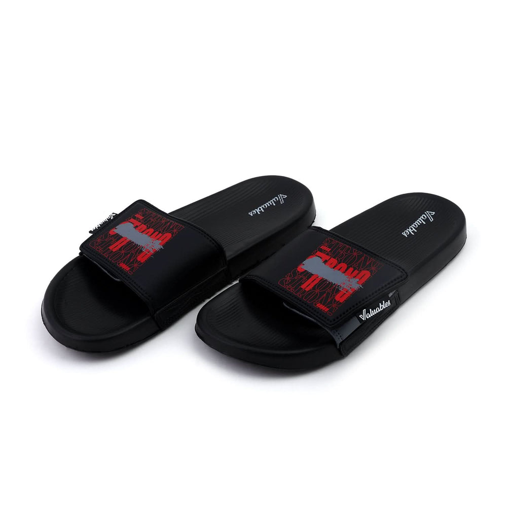 Valuable Open-toe Men's Slider - Black, Men's Slippers, Chase Value, Chase Value