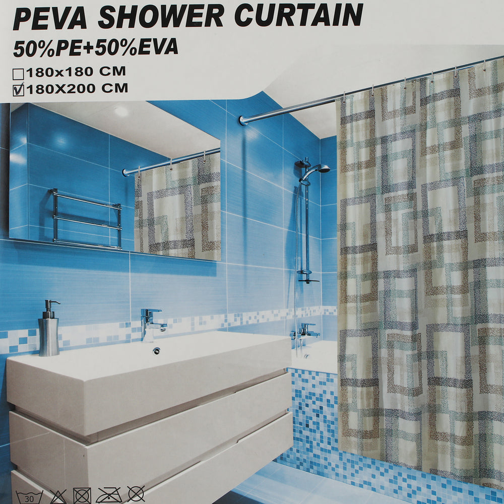 Peva Shower Curtain - Multi Color, Shower Curtain, Chase Value, Chase Value