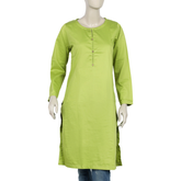 Women's Plain Kurti - Light Green, Women Ready Kurtis, Chase Value, Chase Value