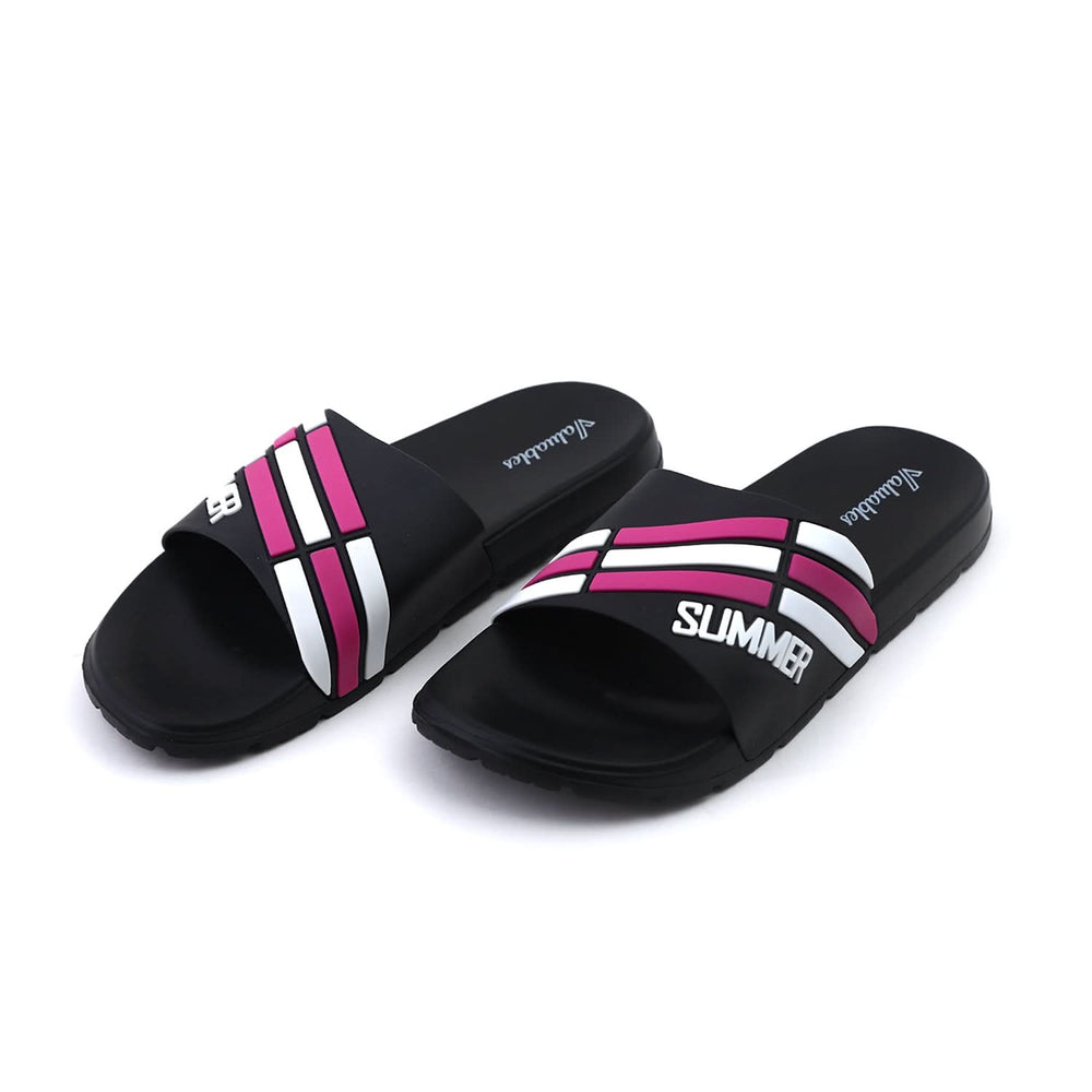 Valuable Women's Open-toe Slider - Black, Women Slippers, Chase Value, Chase Value