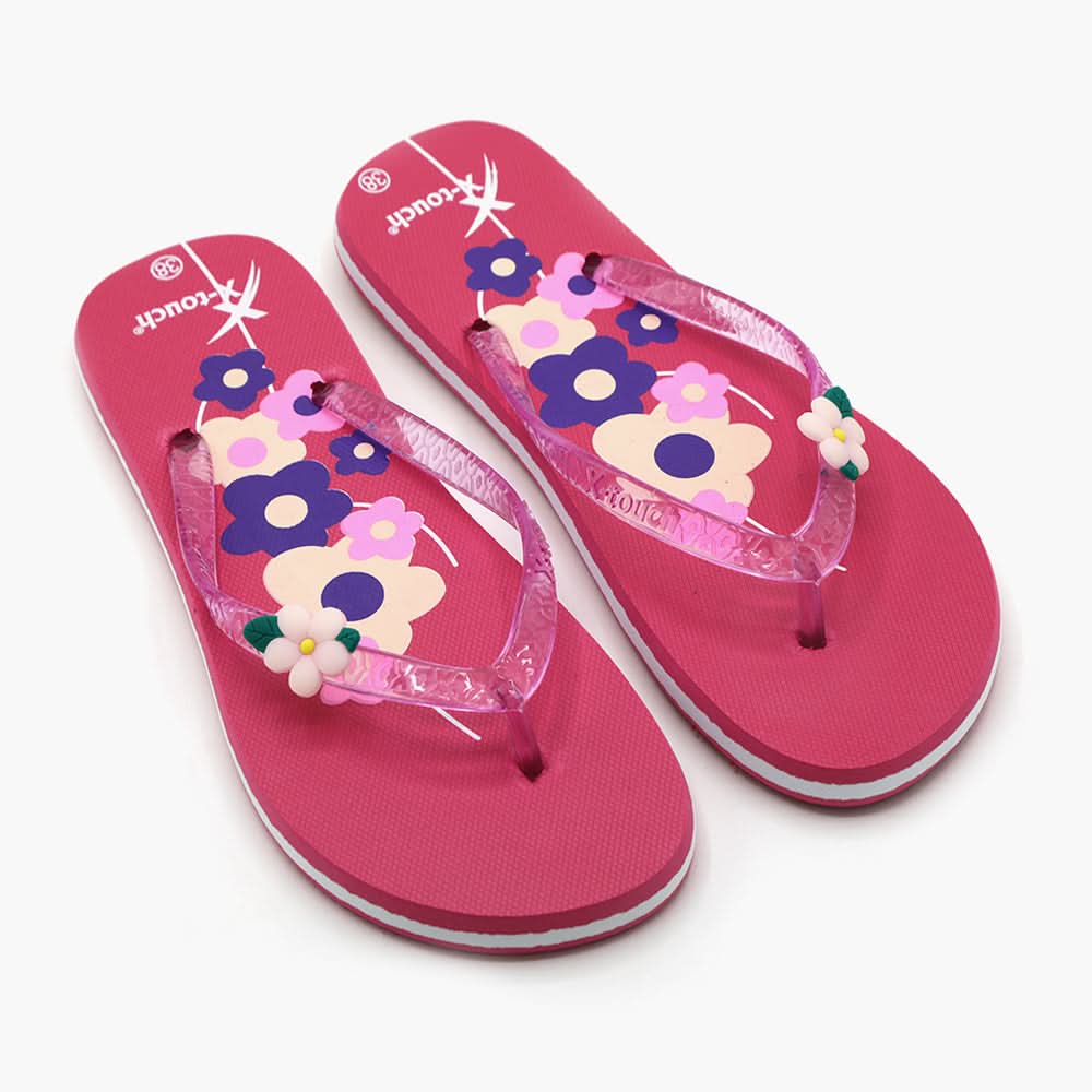 Women's Flip Flop Slipper - Dark Pink, Women Slippers, Chase Value, Chase Value