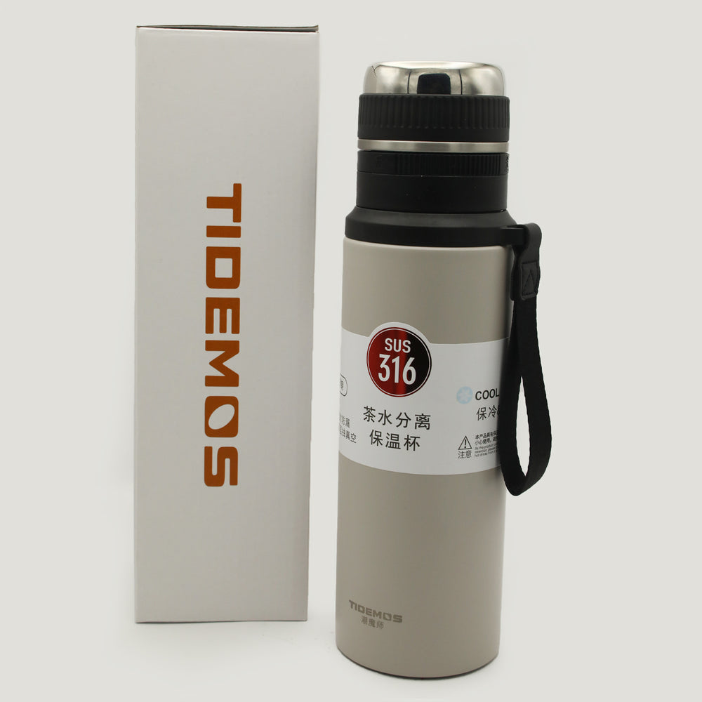 Tidemos Vacuum Bottle Stainless Steel 1000ml - Grey, Water Bottle, Chase Value, Chase Value