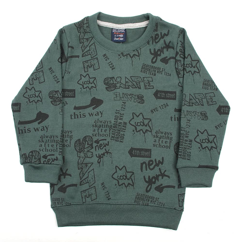 Boys Sweat Shirt - Dark Green, Boys Hoodies & Sweat Shirts, Chase Value, Chase Value