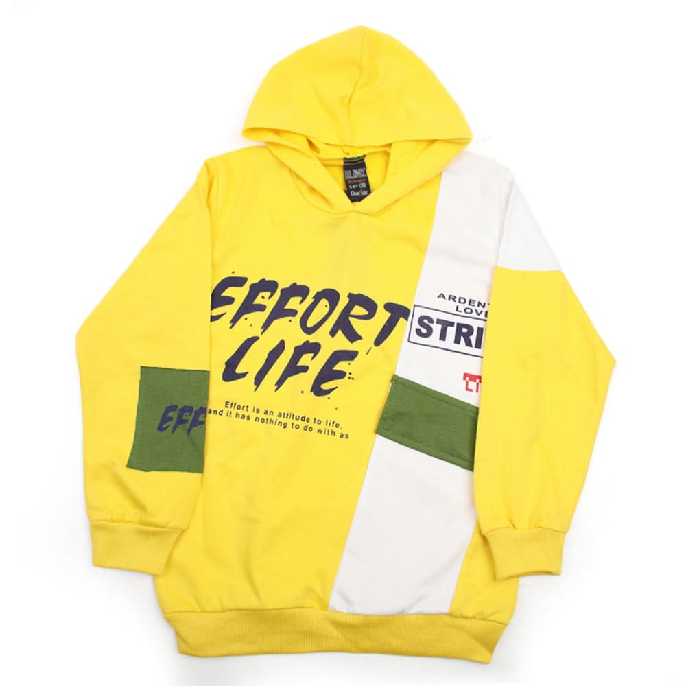 Boys Full Sleeves Hoodie - Yellow, Boys Hoodies & Sweat Shirts, Chase Value, Chase Value