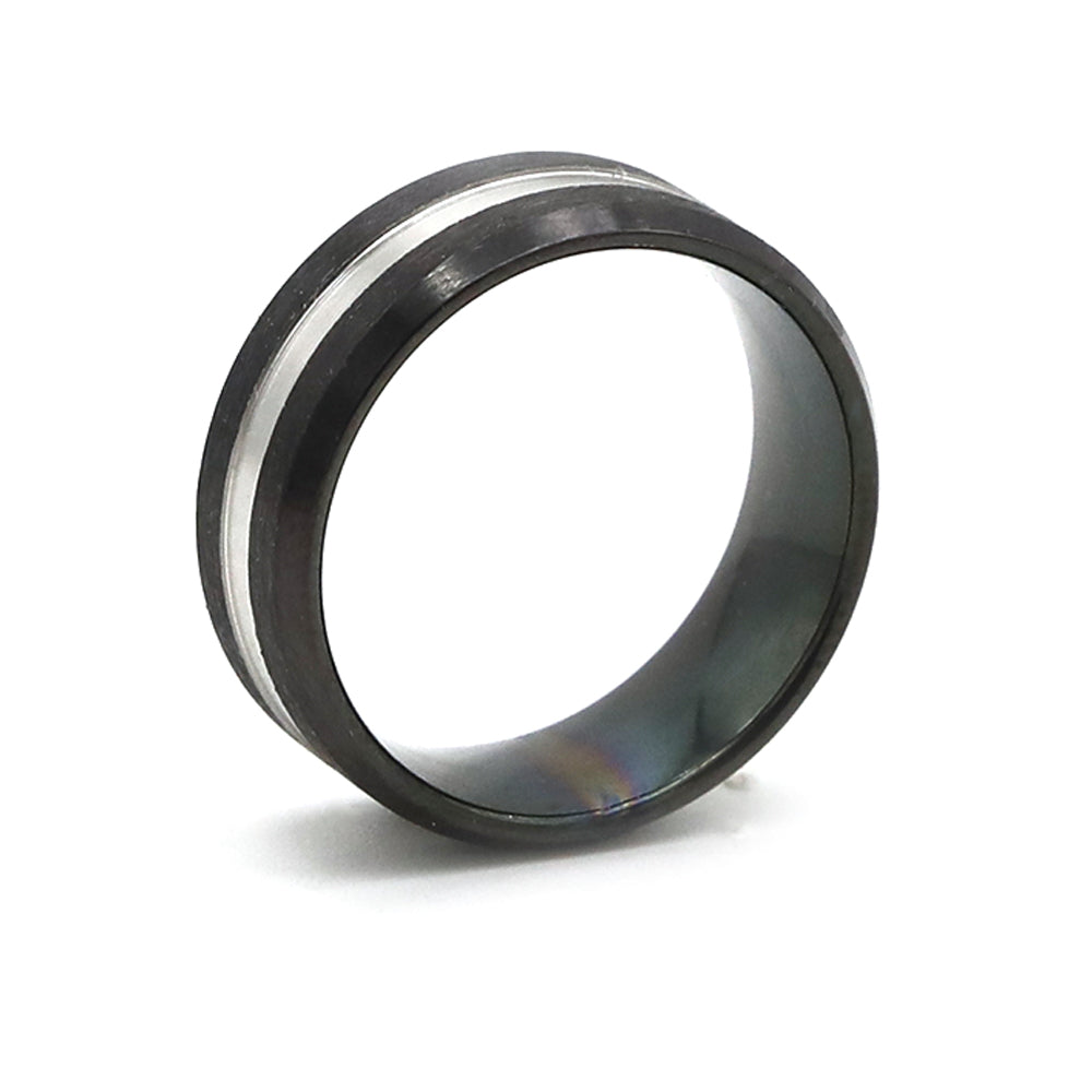 Men's Stainless Steel Ring - Black, Men's Jewellery, Chase Value, Chase Value