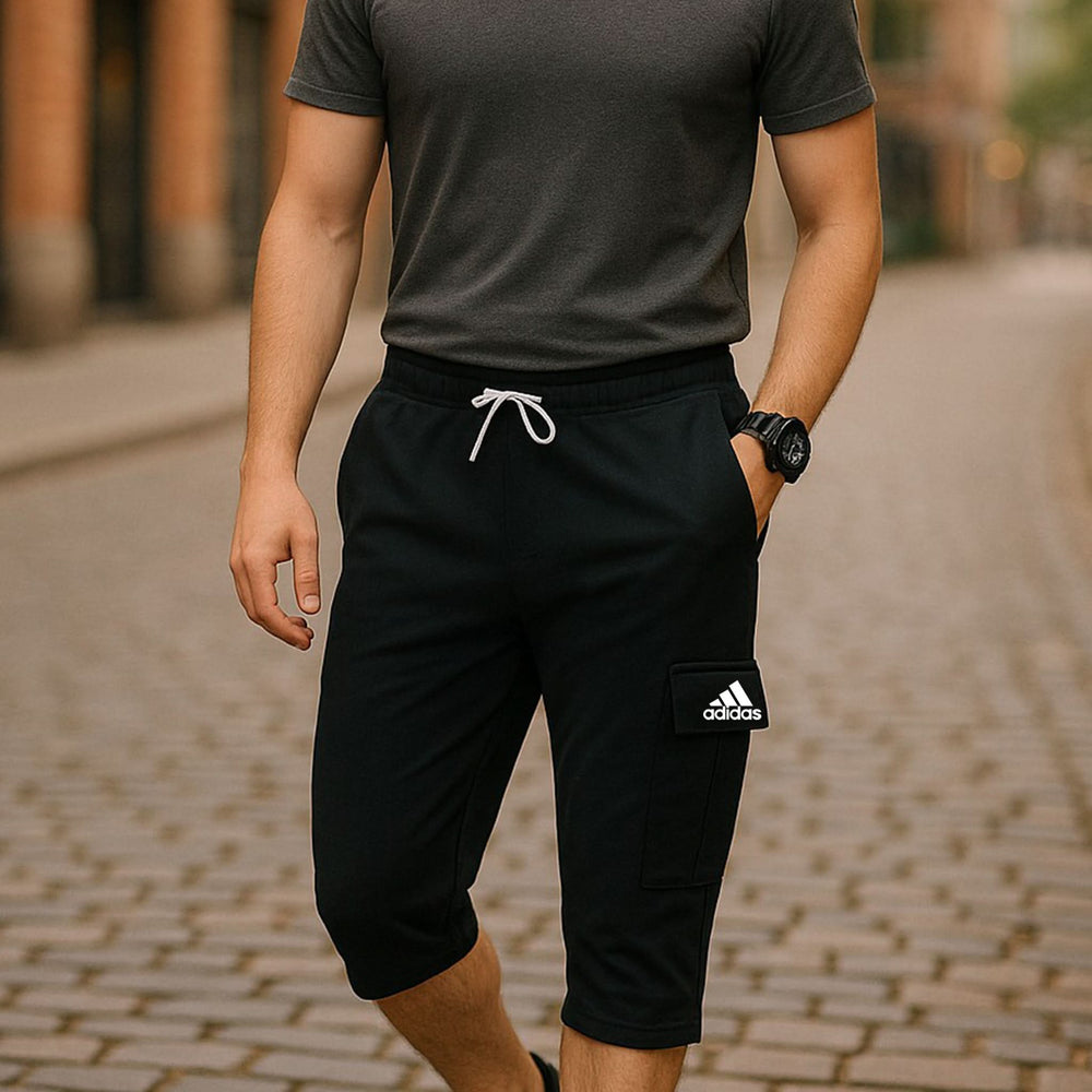 Men's Fancy Cargo 3QTR -Black, Men's Shorts, Chase Value, Chase Value