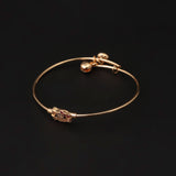 Girls Fancy Steel Kara - Golden, Girls Bangles & Bracelet, Chase Value, Chase Value