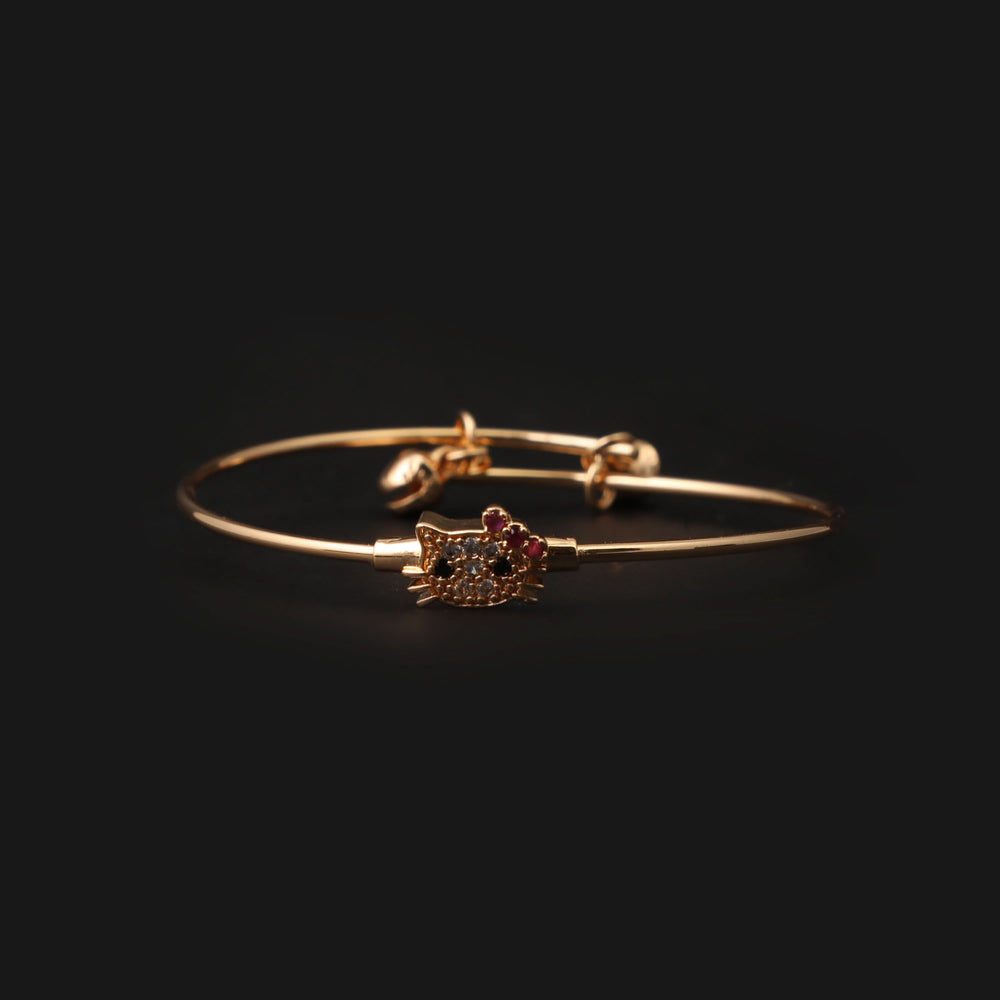 Girls Fancy Steel Kara - Golden, Girls Bangles & Bracelet, Chase Value, Chase Value
