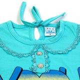 Girls Half Sleeves Suit - Cyan, Girls Suits, Chase Value, Chase Value