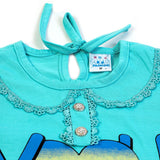 Girls Half Sleeves Suit - Cyan, Girls Suits, Chase Value, Chase Value