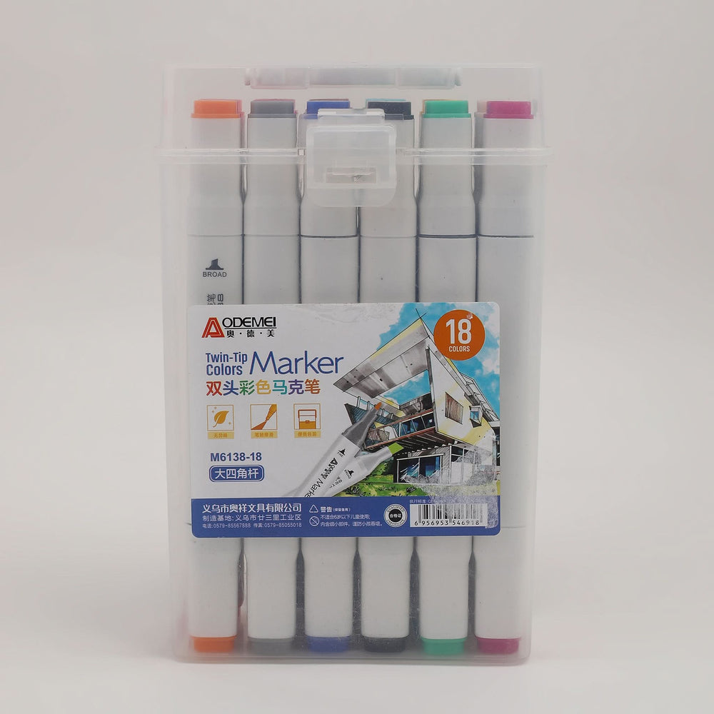 Marker Double Side 18 Color M6138-18, Coloring Tools, Chase Value, Chase Value
