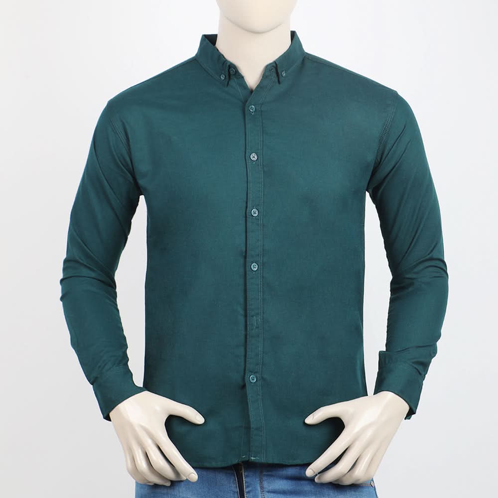 Men's Casual Chambray Shirt - Forest Green, Men's Shirts, Chase Value, Chase Value
