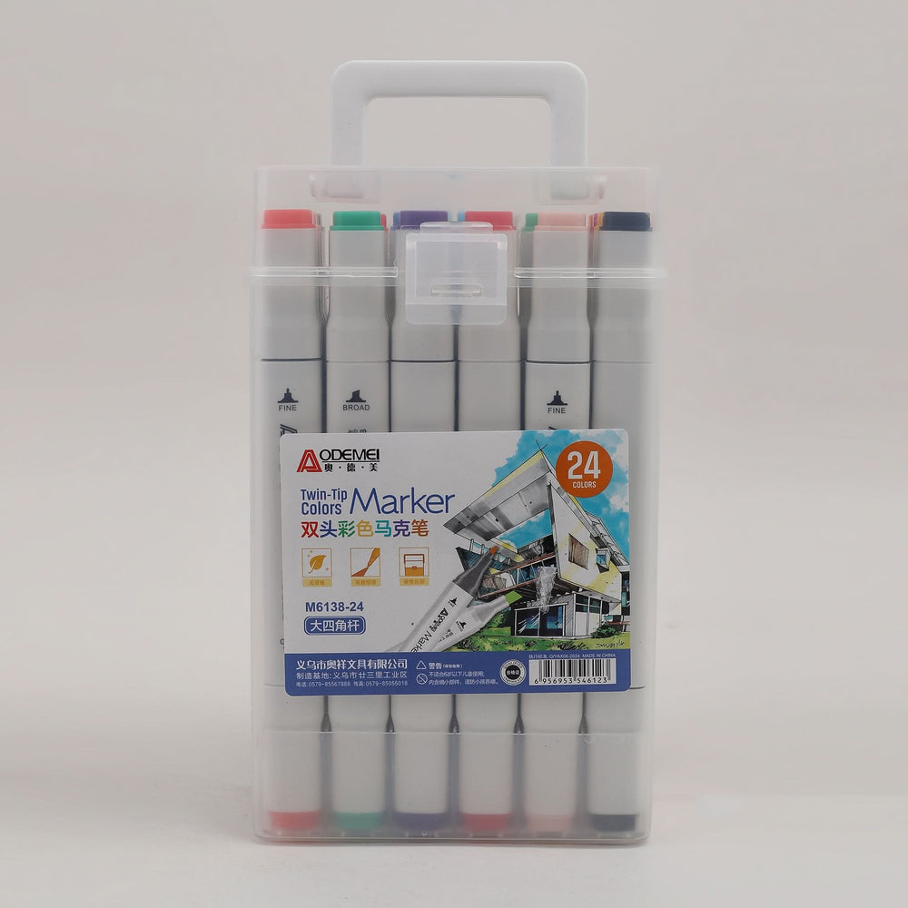 Marker Double Side 24 Color M6138-24, Coloring Tools, Chase Value, Chase Value