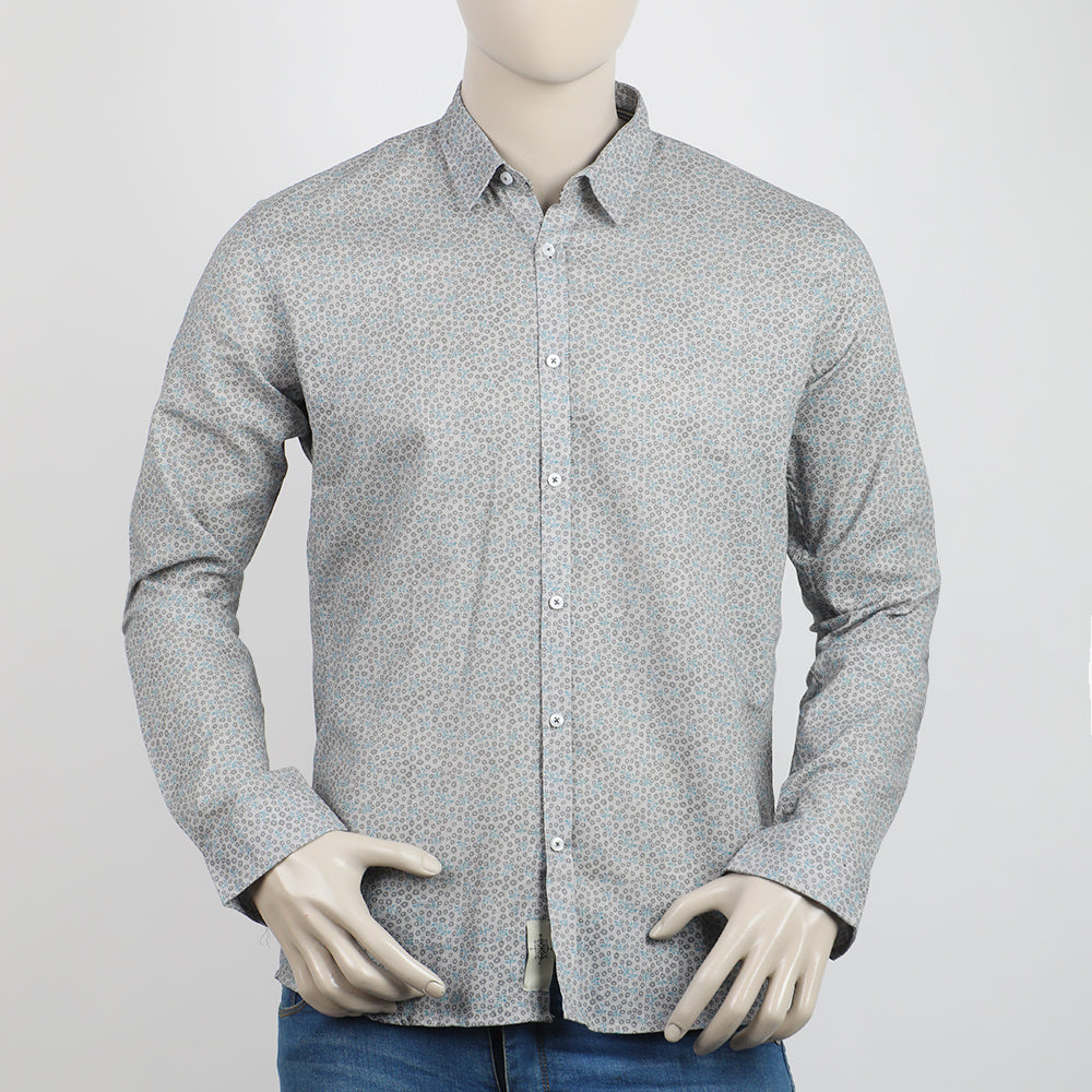 Eminent Men's Casual Printed Shirt - Light Grey, Men's Shirts, Eminent, Chase Value