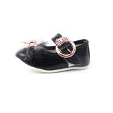 Newborn Girls Pumpy (Fur) - Black, Newborn Caps, Shoes & Socks, Chase Value, Chase Value