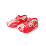 Newborn Girls Pumpy (Fur) - Red, Newborn Caps, Shoes & Socks, Chase Value, Chase Value