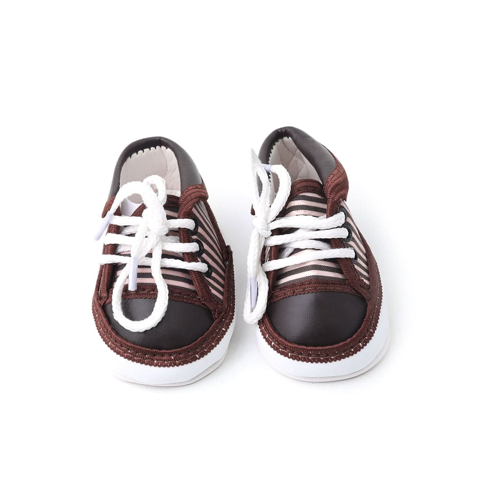 Newborn Boys Lace Shoes - Brown, Newborn Caps, Shoes & Socks, Chase Value, Chase Value