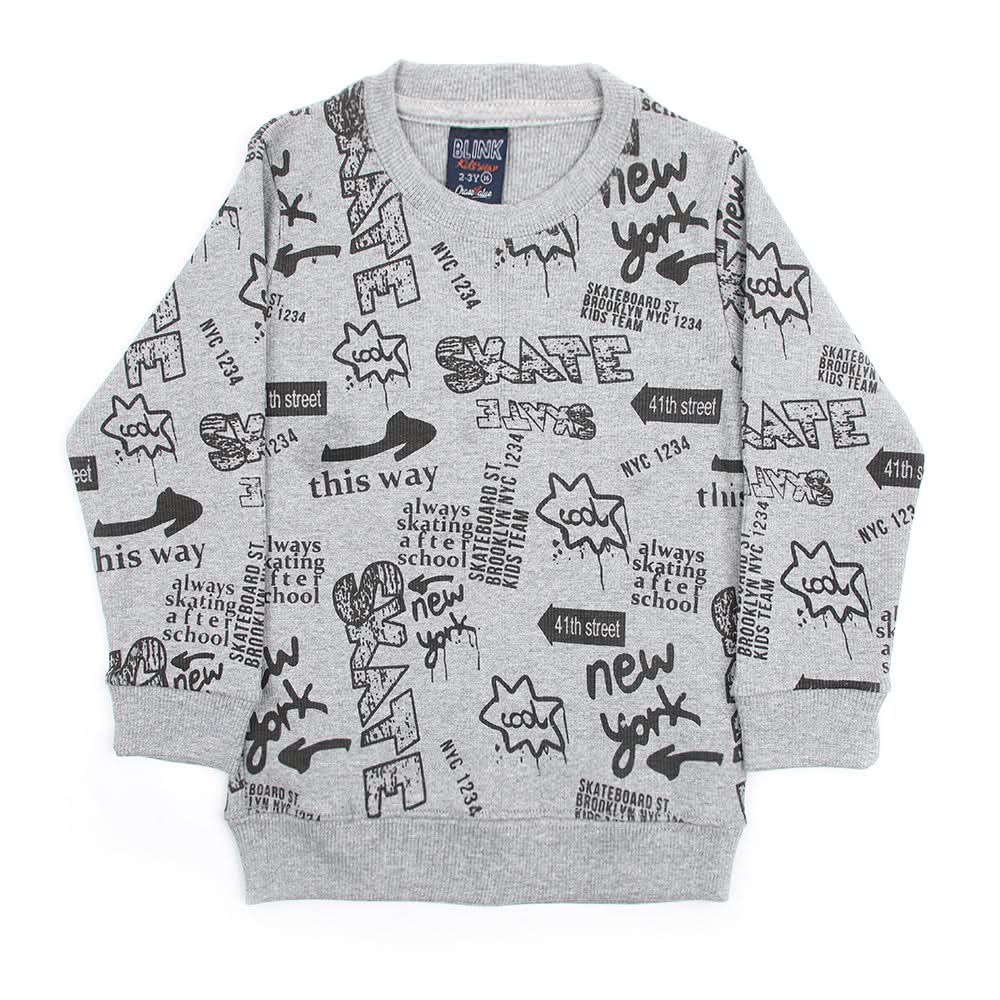Boys Sweat Shirt - Light Grey, Boys Hoodies & Sweat Shirts, Chase Value, Chase Value