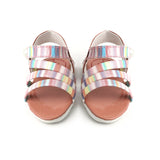 Newborn Girls Sandle Multi Step - Peach, Newborn Caps, Shoes & Socks, Chase Value, Chase Value