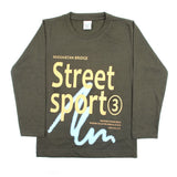 Boys Full Sleeves T-Shirt - Olive Green, Boys T-Shirts, Chase Value, Chase Value