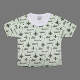 Valuables Newborn Boys Independence Day T-Shirt - Light Green, Newborn Boys Shirts & T-Shirts, Chase Value, Chase Value