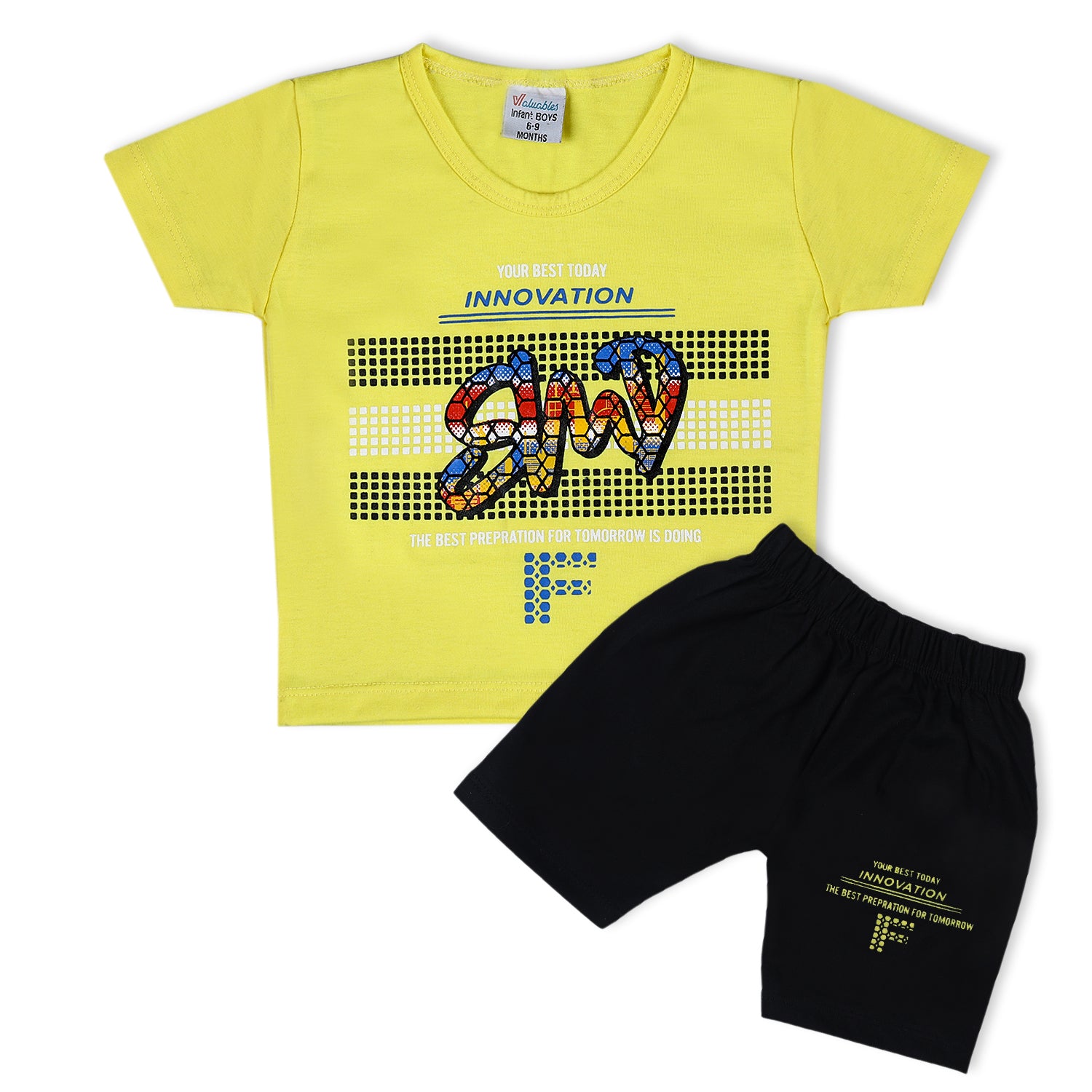 Valuable Newborn Boys Half Sleeves Suit Yellow – Chase Value