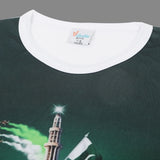 Boys Half Sleeves Azadi T-shirt - Green, Boys T-Shirts, Chase Value, Chase Value