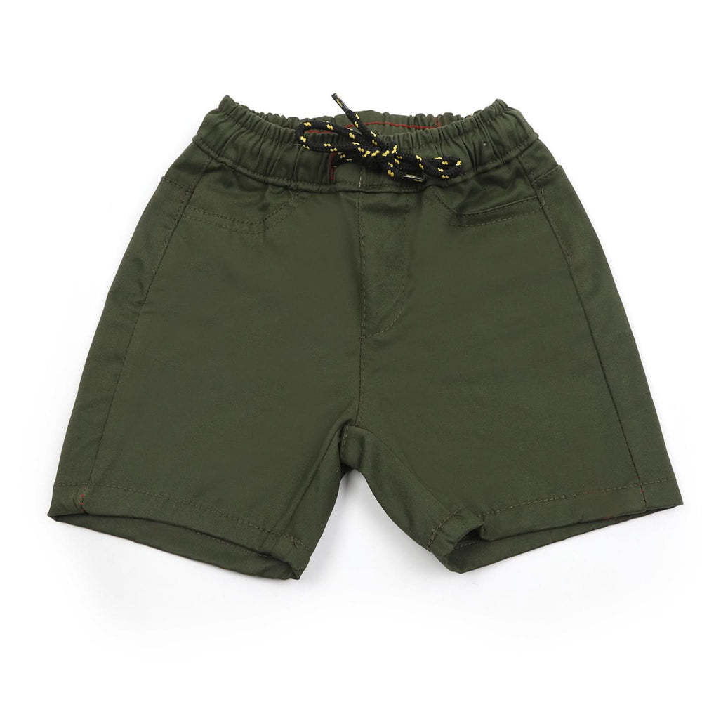 Boys Cotton Short - Olive & Green, Boys Shorts, Chase Value, Chase Value