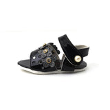 Newborn Sandle Five Flower - Black, Newborn Caps, Shoes & Socks, Chase Value, Chase Value