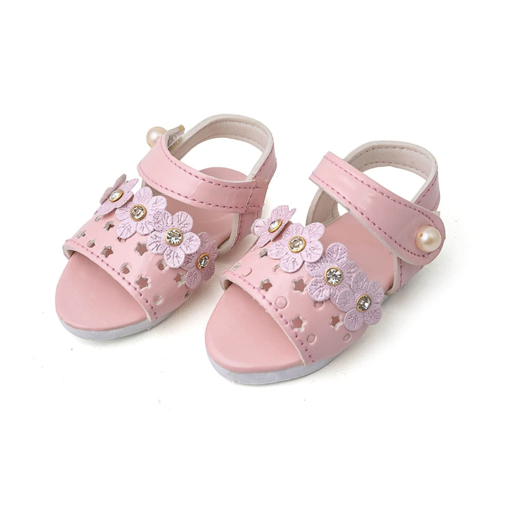 Newborn Sandle Five Flower - Peach, Newborn Caps, Shoes & Socks, Chase Value, Chase Value