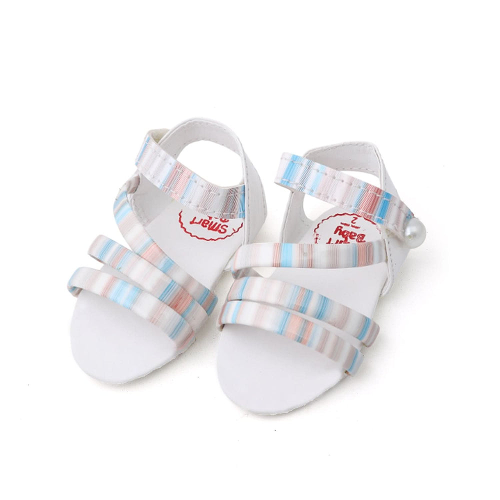 Newborn Girls Sandle Multi Step - Off White, Newborn Caps, Shoes & Socks, Chase Value, Chase Value