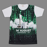 Valuable Girls Independence Day Half Sleeves T-Shirt - Green & White, Girls T-Shirts, Chase Value, Chase Value