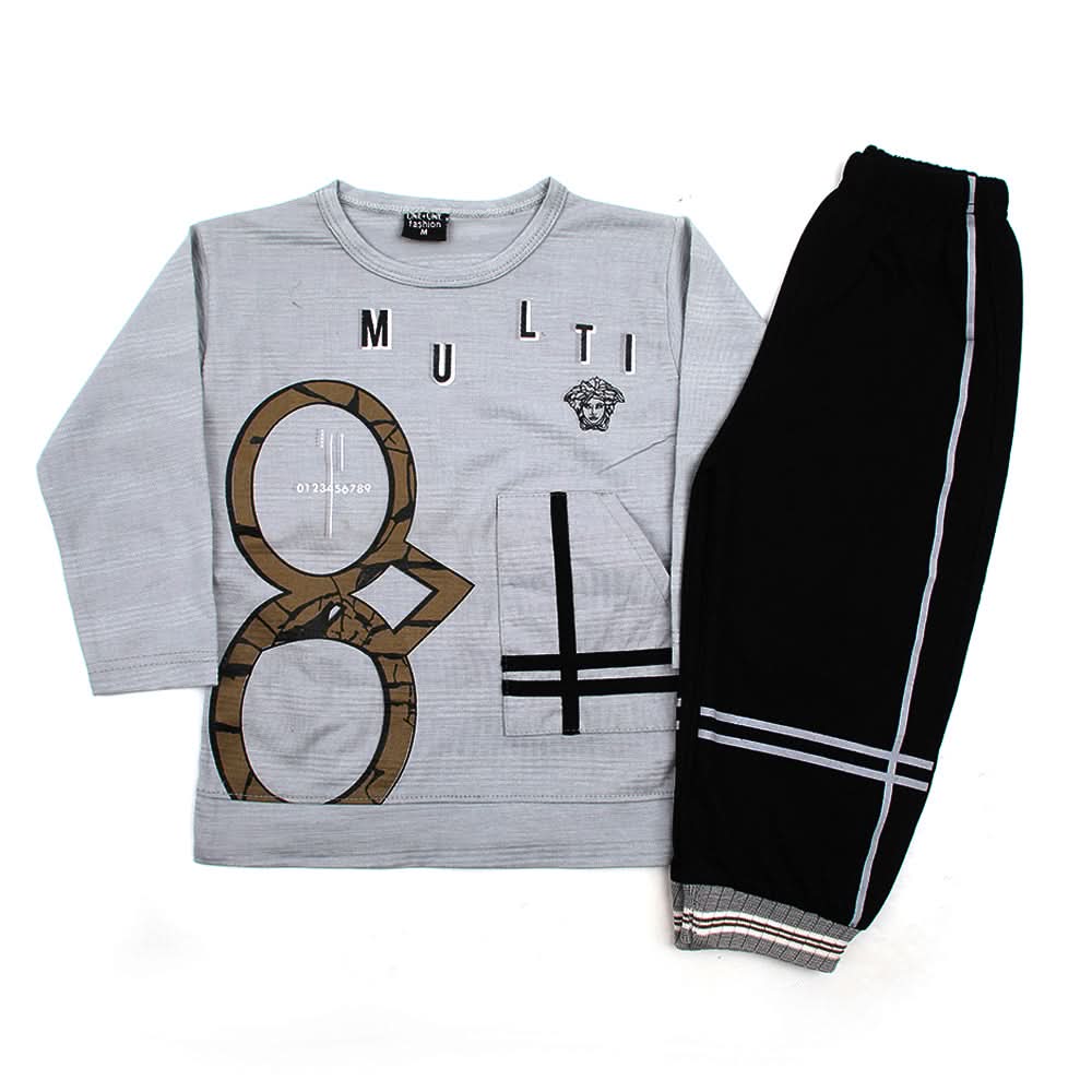 Boys Full Sleeves Suit - Grey, Boys Sets & Suits, Chase Value, Chase Value