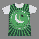 Valuable Girls Independence Day Half Sleeves T-Shirt - Green & White, Girls T-Shirts, Chase Value, Chase Value