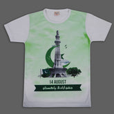 Valuable Girls Independence Day Half Sleeves T-Shirt - Green & White, Girls T-Shirts, Chase Value, Chase Value