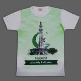 Valuable Girls Independence Day Half Sleeves T-Shirt - Green & White, Girls T-Shirts, Chase Value, Chase Value
