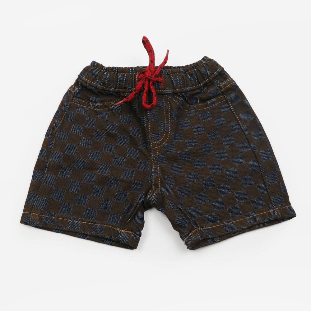 Boys Denim Short - Brown & Blue, Boys Shorts, Chase Value, Chase Value