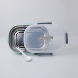 Stainless Steel Lunch Box - Cyan, Tiffin Boxes & Bottles, Chase Value, Chase Value