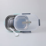 Stainless Steel Lunch Box - Cyan, Tiffin Boxes & Bottles, Chase Value, Chase Value