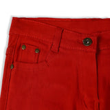 Girls Denim Pant - Red, Girls Pants & Capri, Chase Value, Chase Value