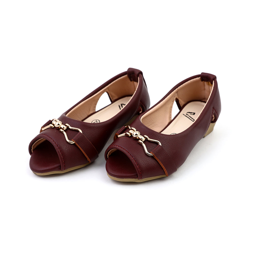 Girls Peeptoe - Maroon, Girls Peeptoe, Chase Value, Chase Value