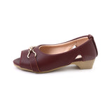 Girls Peeptoe - Maroon, Girls Peeptoe, Chase Value, Chase Value