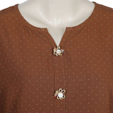 Women's Printed Linen Co-Ord Set - Brown, Women Co-Ord Set, Chase Value, Chase Value