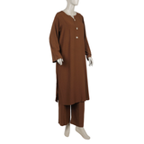 Women's Printed Linen Co-Ord Set - Brown, Women Co-Ord Set, Chase Value, Chase Value