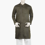 Men's Slim Fit Embroidered Kurta - Olive Green, Men's Kurtas, Chase Value, Chase Value