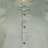 Men's Slim Fit Embroidered Kurta - Green, Men's Kurtas, Chase Value, Chase Value