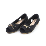 Girls Peeptoe - Black, Girls Peeptoe, Chase Value, Chase Value