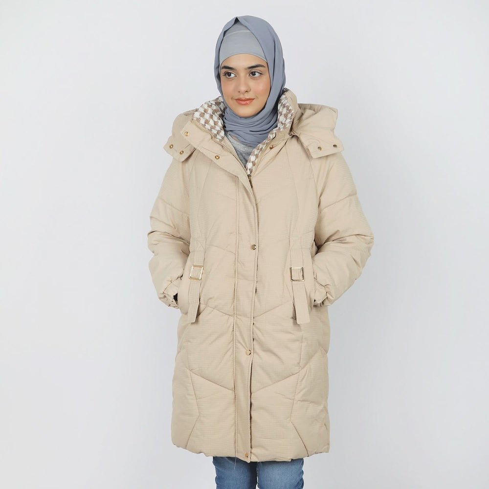 Women's Full Sleeves Jacket - Beige, Women Sweatshirts & Hoodies, Chase Value, Chase Value